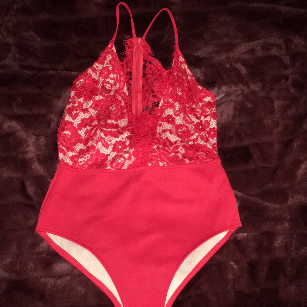 ❌SOLD❌ Red Lace BodySuit